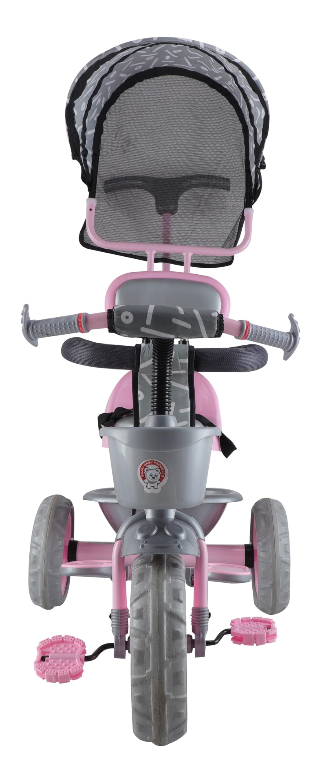 Toyzoy Cotton Candy Pro Max Kids|Baby Trike|Tricycle with Cushioned Seat & Storage Basket for Kids|Boys|Girls Age Group 2+ Years (Pink) 1