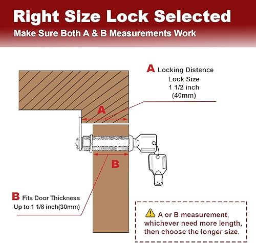 Miniatura 3 de Cerraduras para puerta de almacenamiento de 1 12 pulgadas, cerraduras de almacenamiento para caravana para compartimento de remolque de viaje, cajón