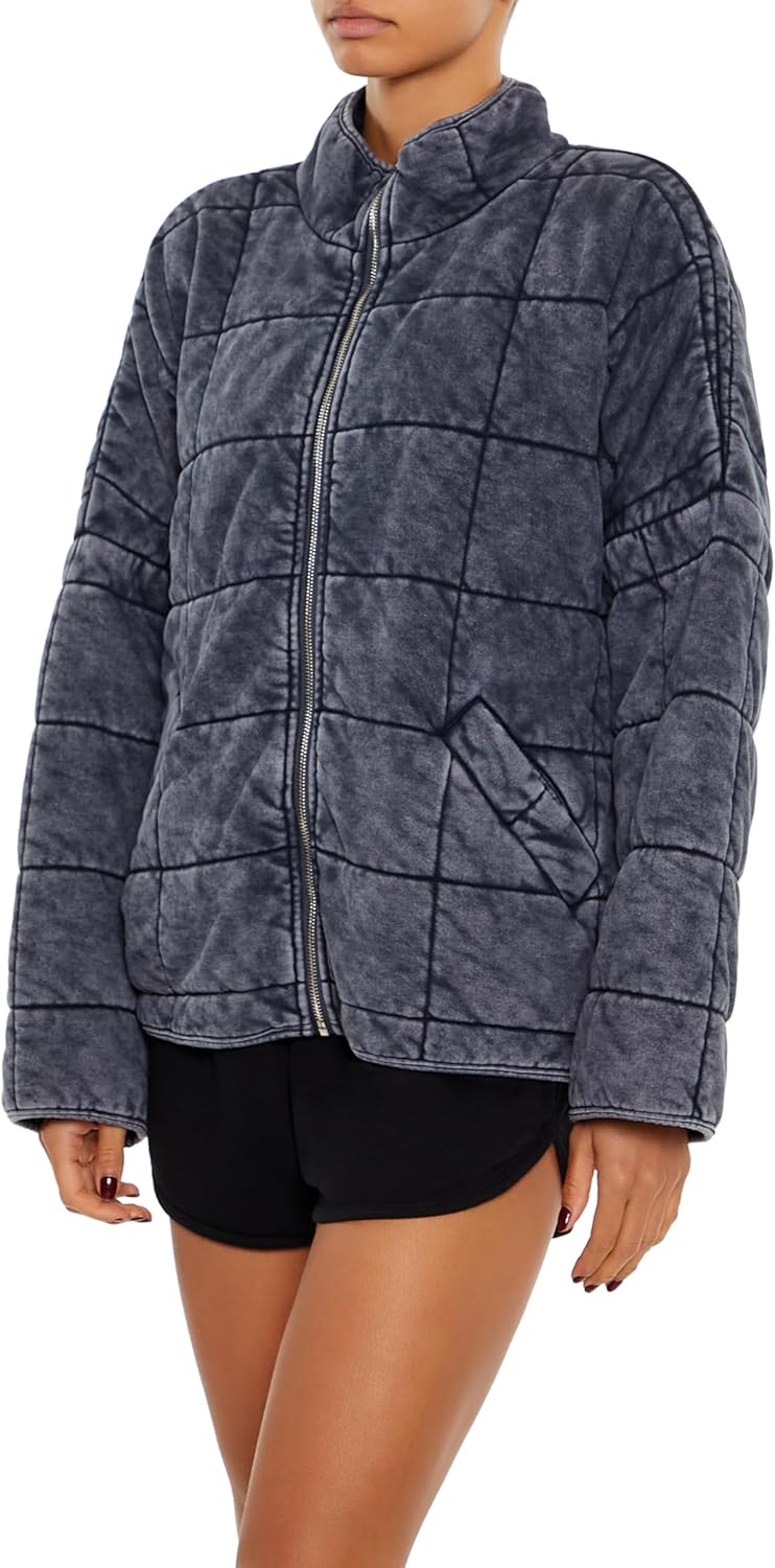 Forever 21 womens Quilted Zip-up Jacket - Image 4