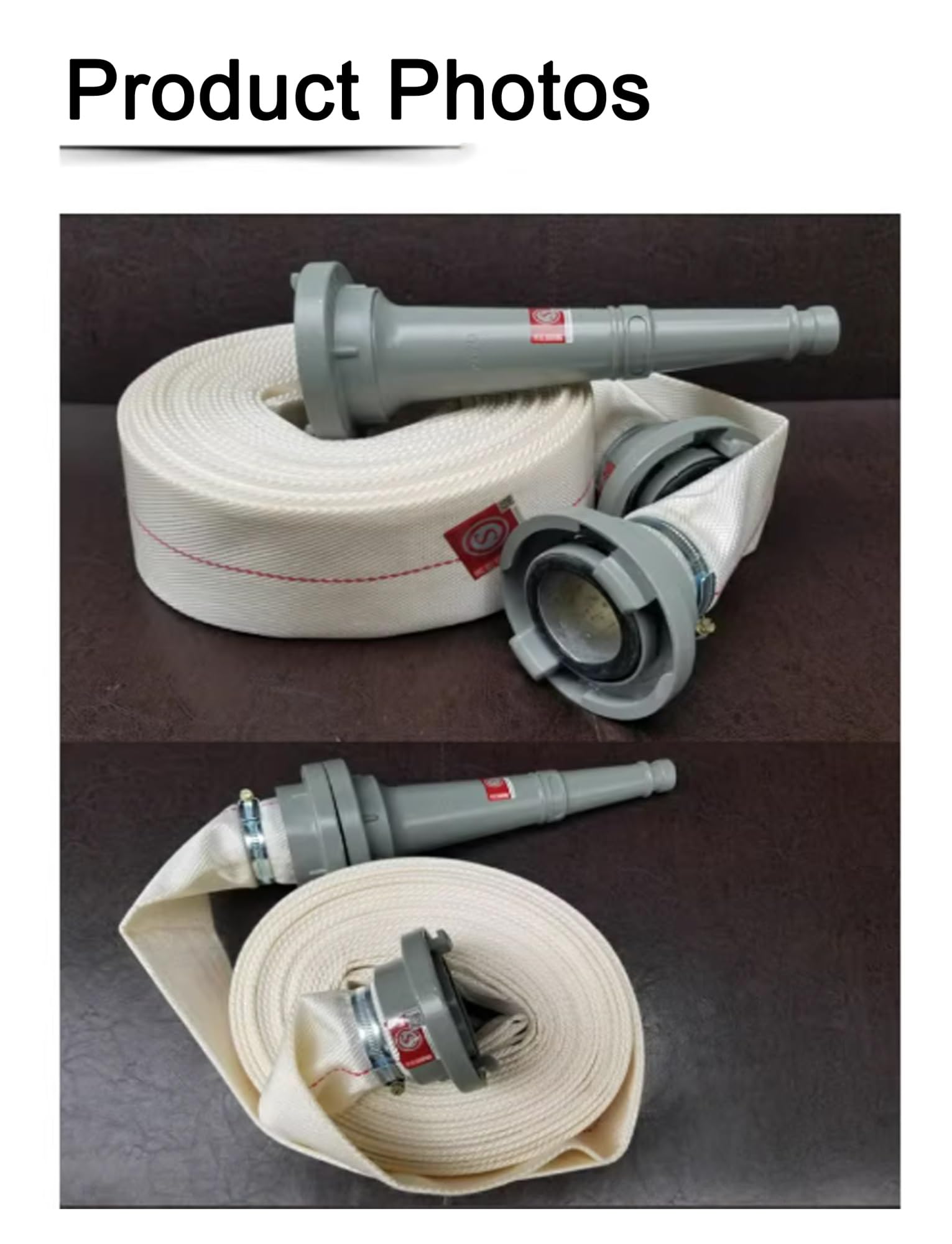 Feuerwehrschlauch mit Anschlussstück und Düse, Hydrantenadapter, Feuerwehrschlauchdüse, for Innenräume, Haus und Gartenbewässerung (66/82 Fuß)(8-50-25)