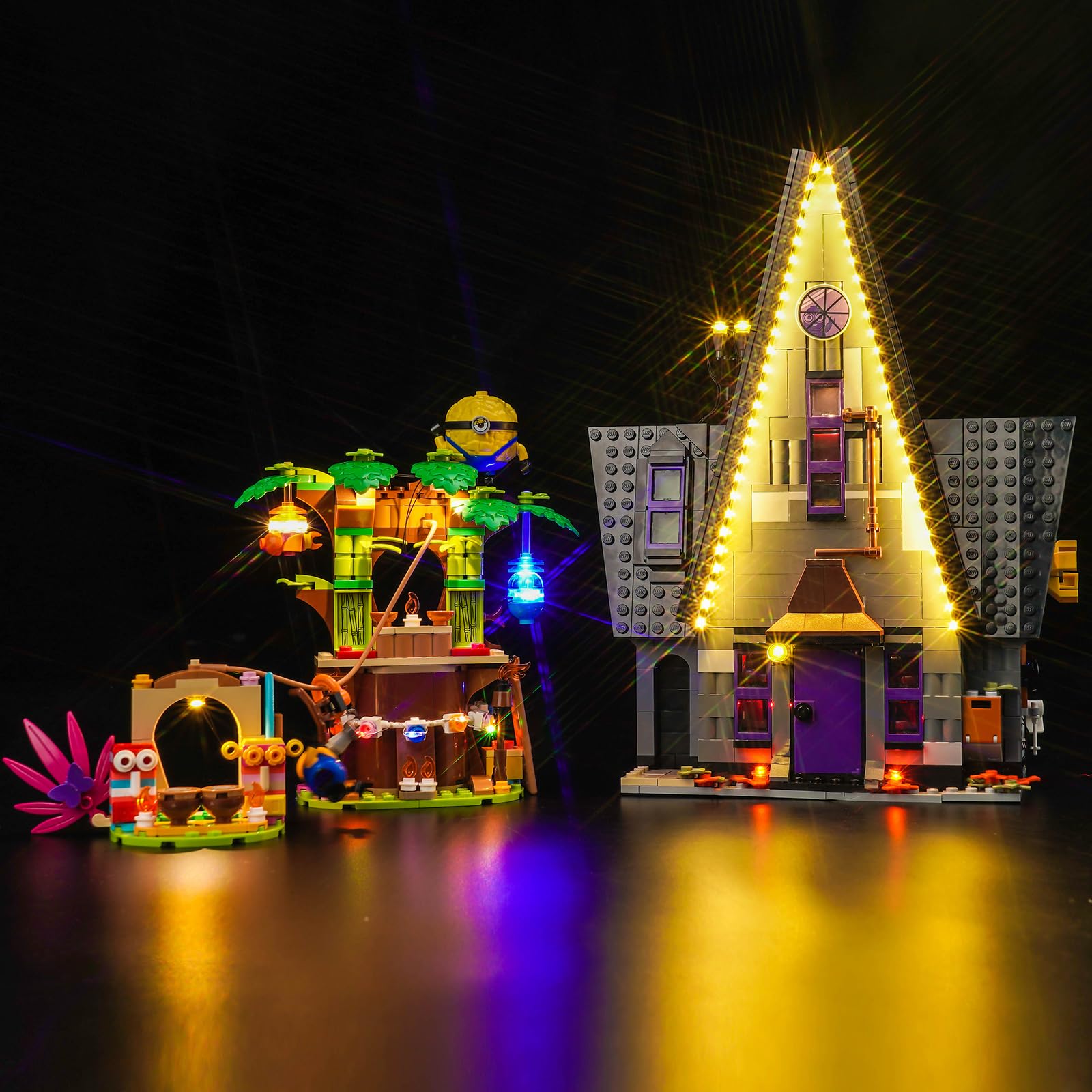 Led Light Set for Minions and Gru's Family Mansion (No Lego) Decoration Lighting