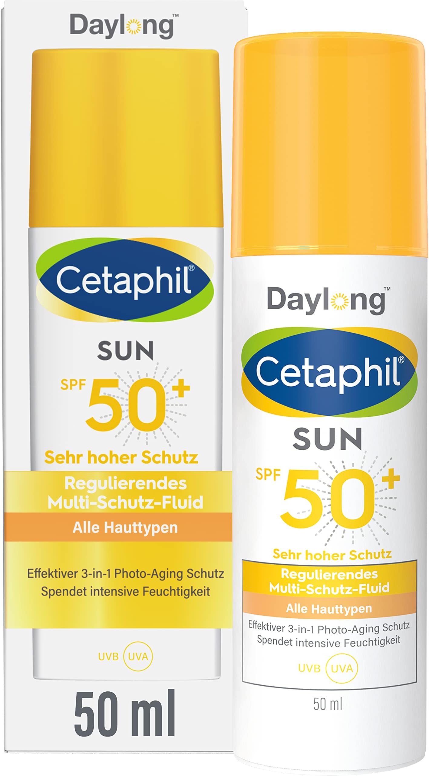 CetaphilSUN Regulating Multi-Protection Fluid SPF 50+, 50 ml, Anti-Ageing Sun Protection for the Face, Moisturises up to 8 Hours, Absorbs Quickly and is Ultra Light, Non-Comedogenic