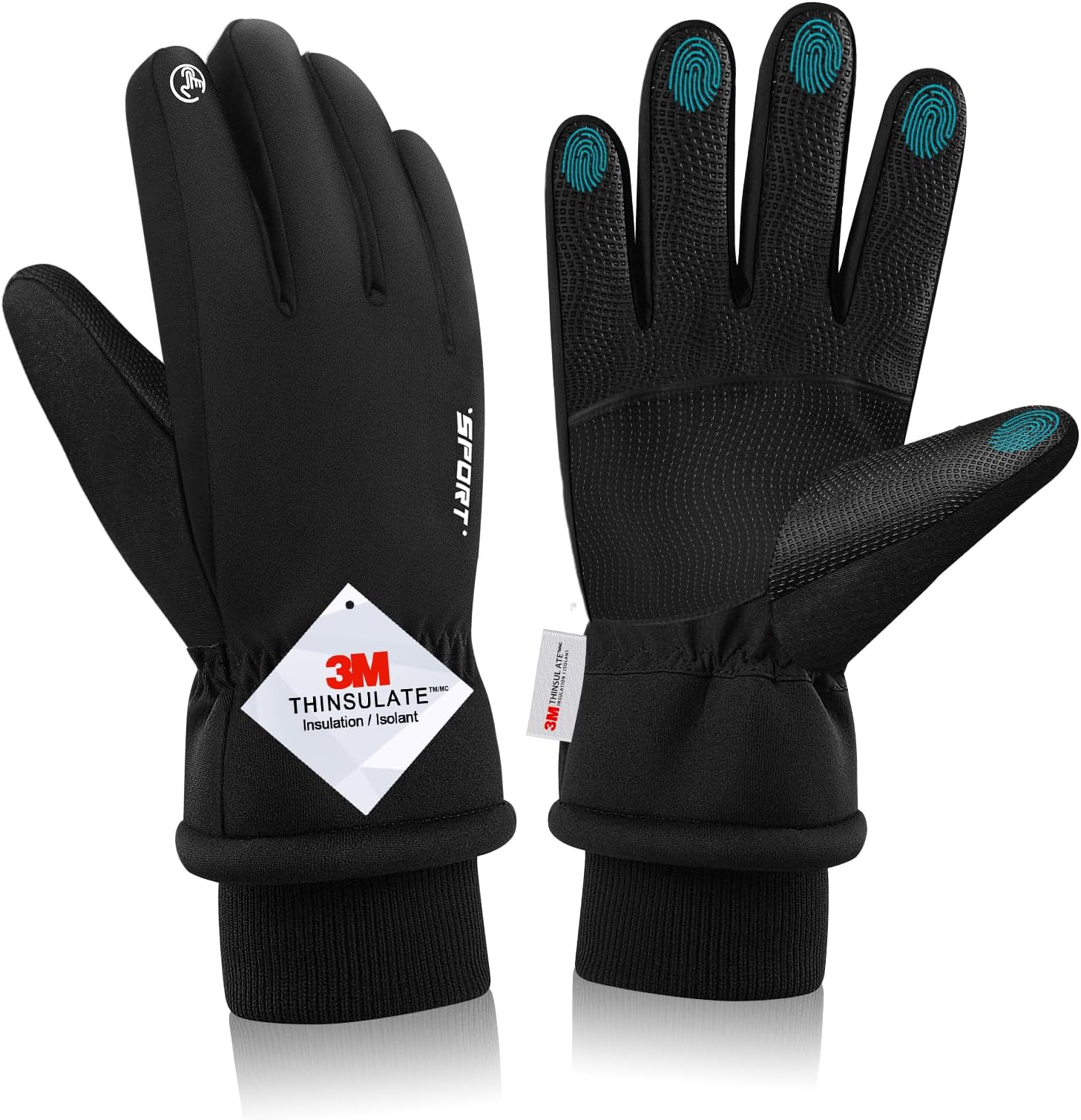 ANOWONAWinter Gloves Waterproof & Windproof Women Men, Cold Weather Gloves with Touchscreen Fingers, 3M Thinsulate Snow SKI Gloves, Warm Thermal Gloves for Running Cycling Outdoor