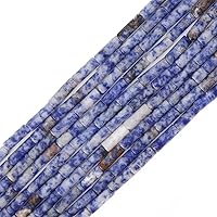 Vista 22 de Cuentas de tubo de turquesa africana natural Cilindro 2x4mm 38cm/hebra Cuentas de piedra para hacer joyas