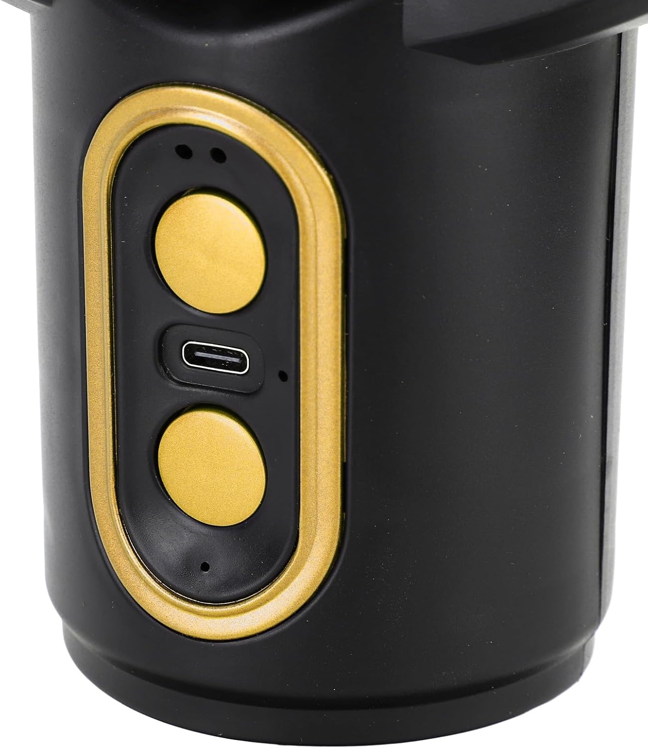 USB Powered Desktop Range Hood 2 Speed Negative Ion Portable Kitchen Exhaust Fan with Removable Filter Compact And Portable (Black and Gold)