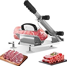 Dsyisvia Manual Frozen Meat Slicer，Stainless Steel Meat Cutter Machine，Food Slicer for Home Cooking of Hot Pot