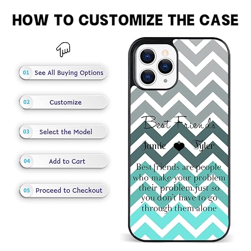 Miniatura 5 de Personalisation Name Phone Cases Hipster Infinity Chevron for Best Friends Girls Boys Women Tpu Aluminum Hard Back Applicable to Samsung Galaxy