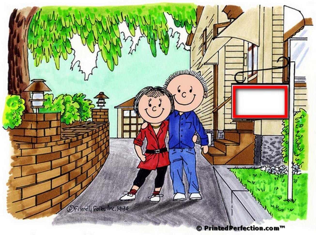 PrintedPerfection.com Personalized New Home - Couple Snow Globe Gift