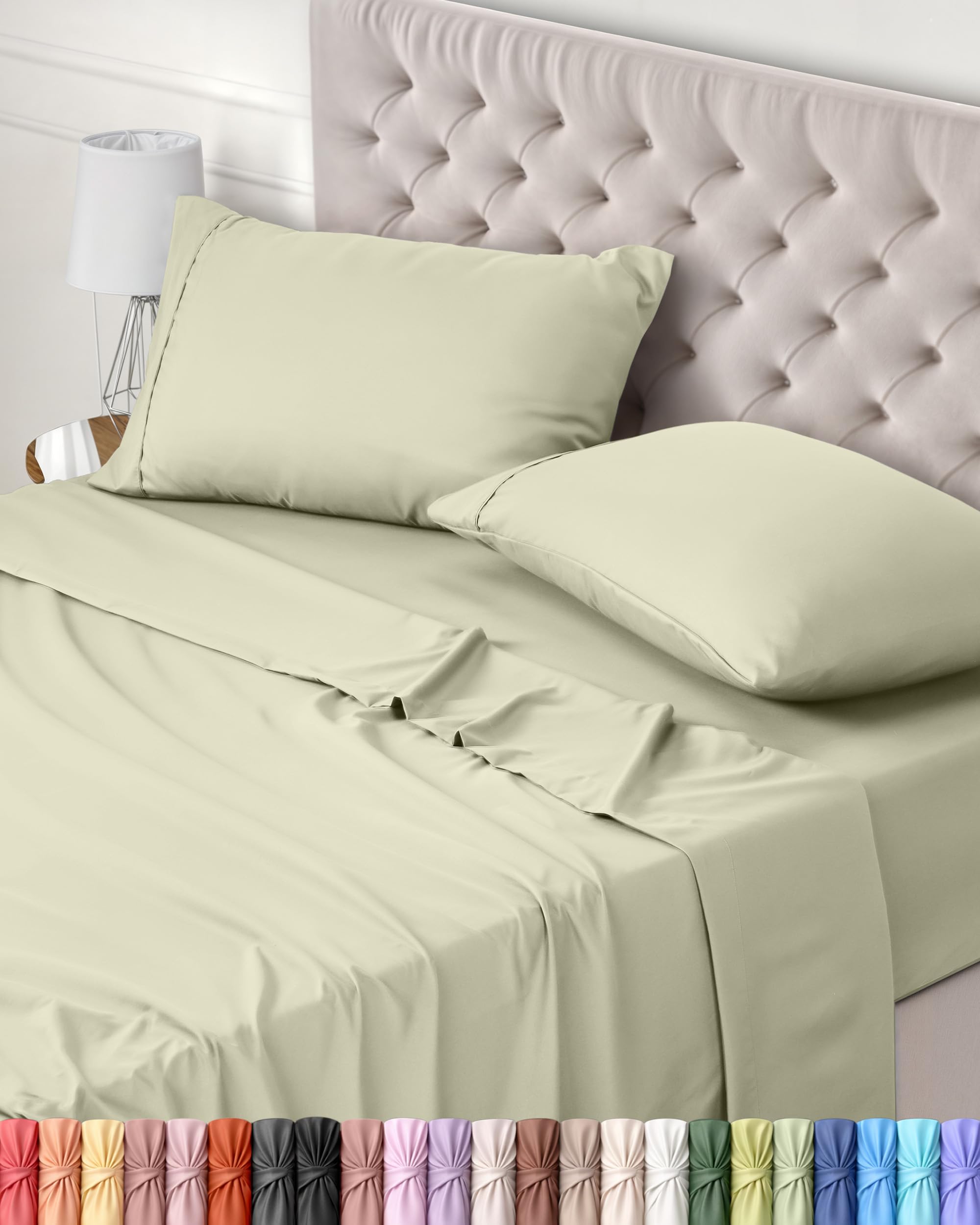 Utopia Bedding Juego de Sabanas 4 Piezas 150x200 - Poliéster Microfibra Cepillada - Oeko-Tex Certificado - Sábana Bajera, Sábana Plana y 2 Fundas de Almohada 50x75 (Cama 150, Blanco) — view 18