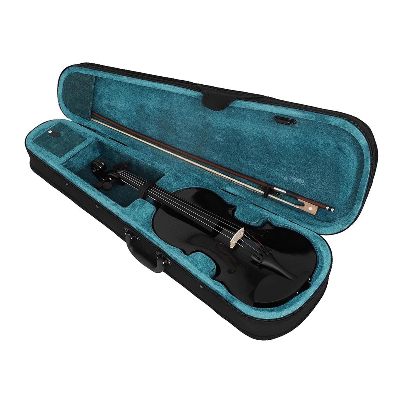 Violino 4/4 Violino acustico in legno massello Viola Set Scuro/Viola/Rosa Violino acustico 4/4(Color:Black)