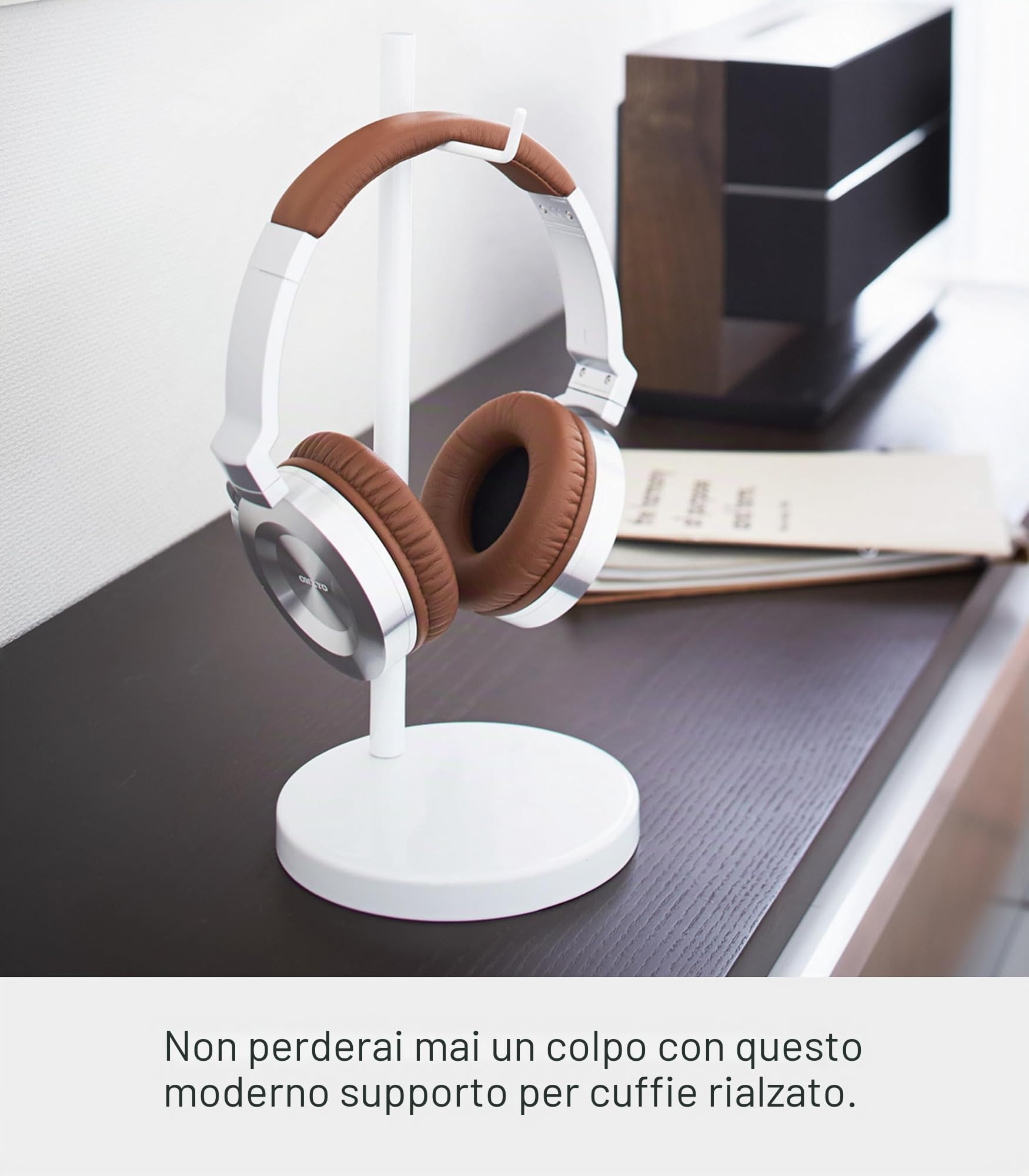 YAMAZAKI Supporto per cuffie, colore: Bianco