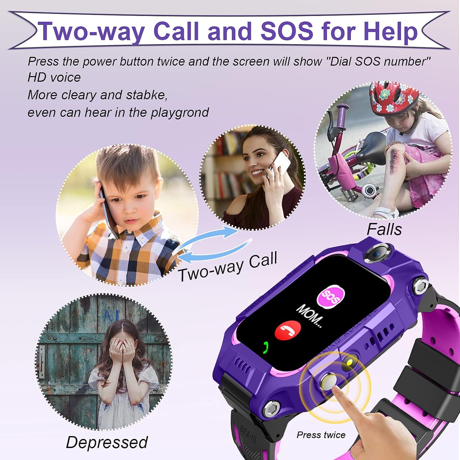 Smart Watch for Kids,Touch Screen Game Watch with 360° rotated Body Design, Waterproof Kids Smartwatch with SOS Call Music Player Dual Camera Alarm Clock Birthday