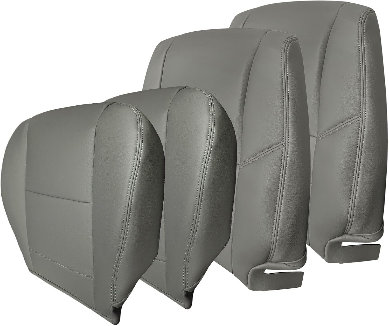 Driver and Passenger Side Bottom & Top Replacement Seat Covers Compatible with Toyota Sequoia Tundra 2000 2001 2002 2003 2004 Car Leather Seat Protector Cover