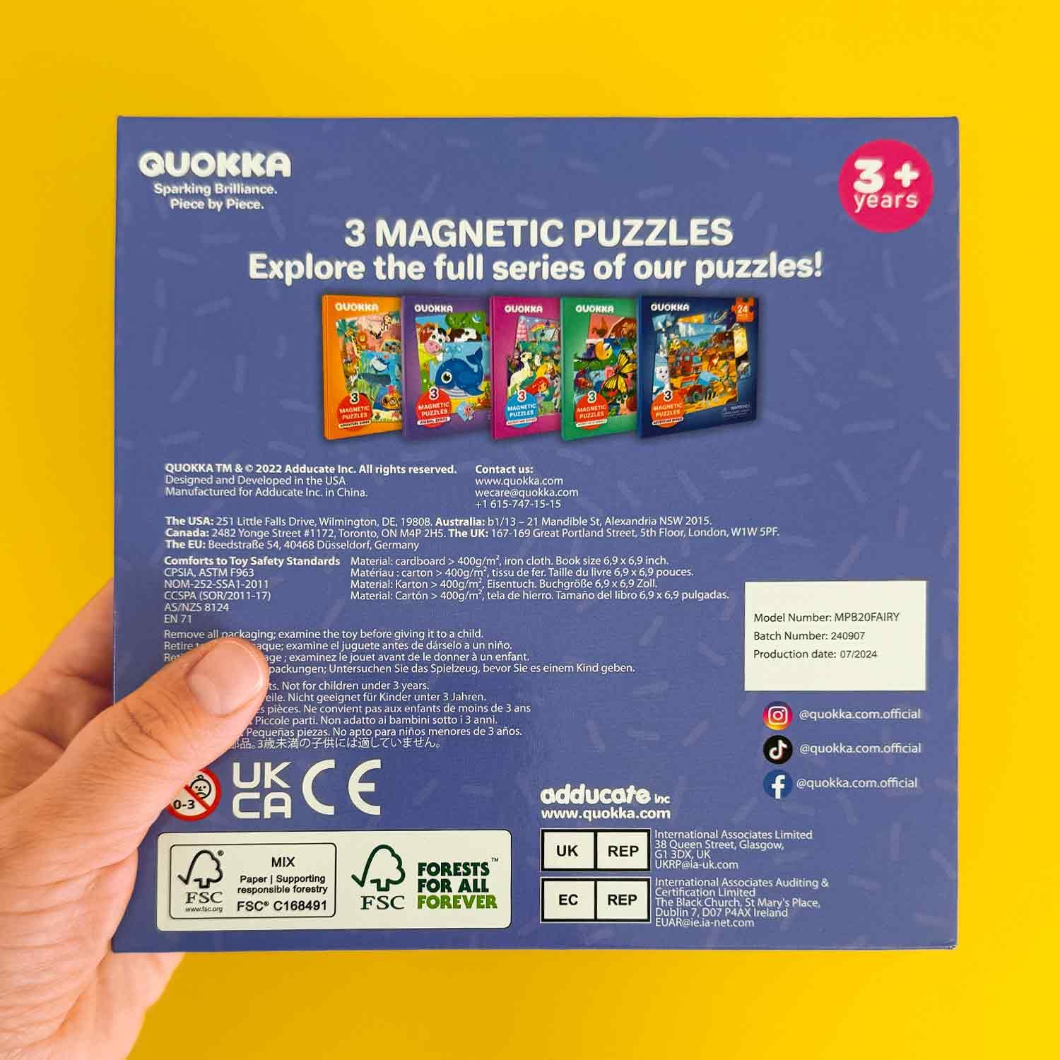 QUOKKA Puzzle Magnetico 2 3 Anni – Giochi da Viaggio Bambini 3 4 Anni – 20 Pezzi Puzzle Eroi Fatati – Intrattenere Bambini In Aereo – Educativo Giocattoli Regalo dai 2 ai 5