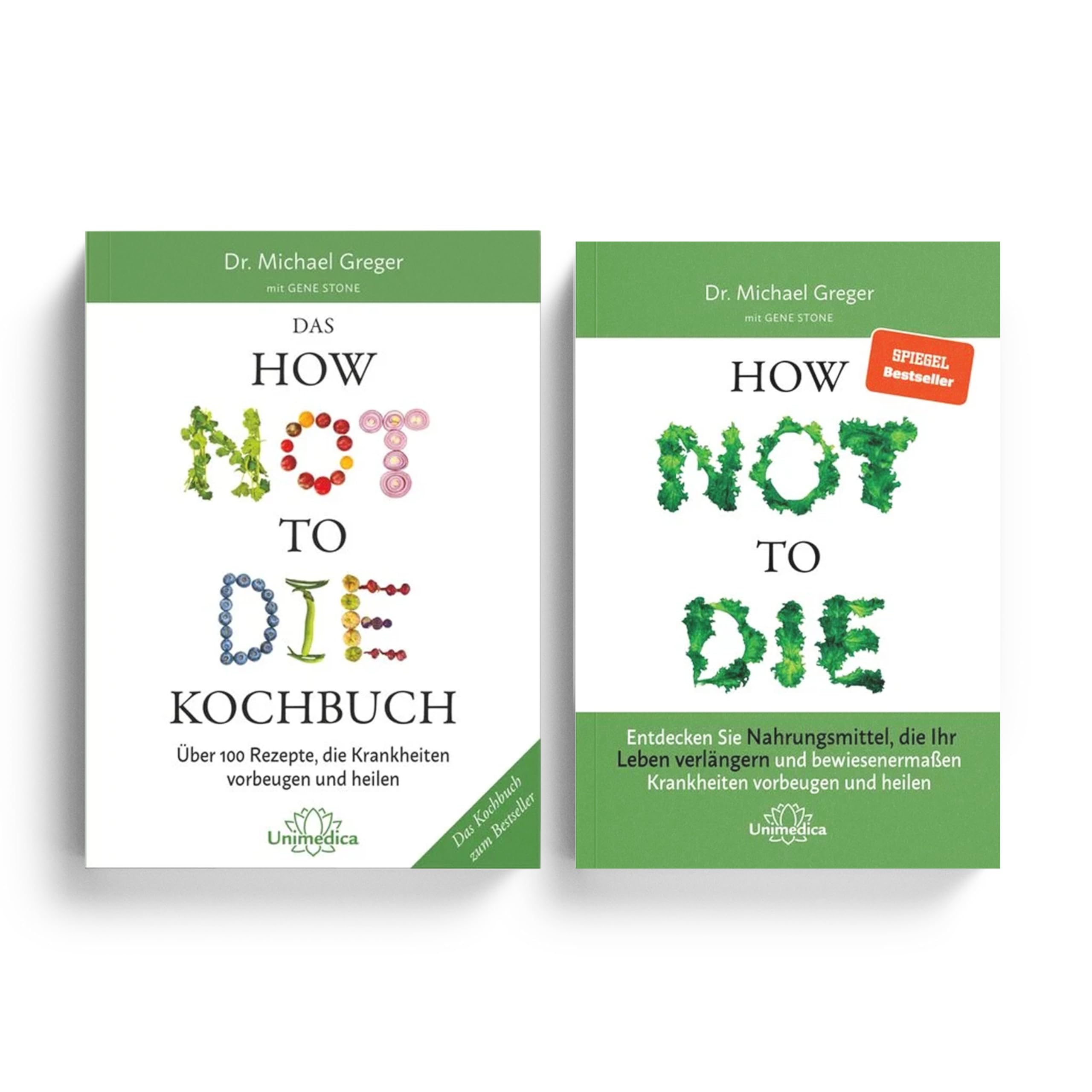 How Not to Die Buch-Set von Dr. Michael Greger - Gesundheit & Ernährung: "How Not to Die" & "Das HOW NOT TO DIE Kochbuch" mit exkl. Lesezeichen - Über 100 Rezepte zur Krankheitsvorbeugung und Heilung