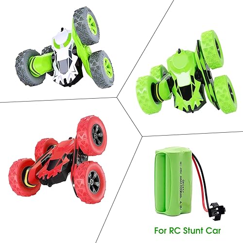 Vista 3 de Paquete de baterías de 4.8 V, 2 unidades de 1000 mAh NiMH AAA (no AA) batería recargable RC con enchufe SM para camiones, coches RC, robots, 4.8 V