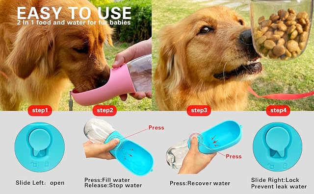 Foto 4 de 7 de AVELORA Botella de Agua portátil para Perros