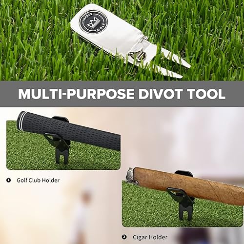 Dynasty Golf Soporte magnético para puros de golf, carrito de golf, clip de soporte para cigarros para carrito de golf, mantiene tu cigarro seguro,
