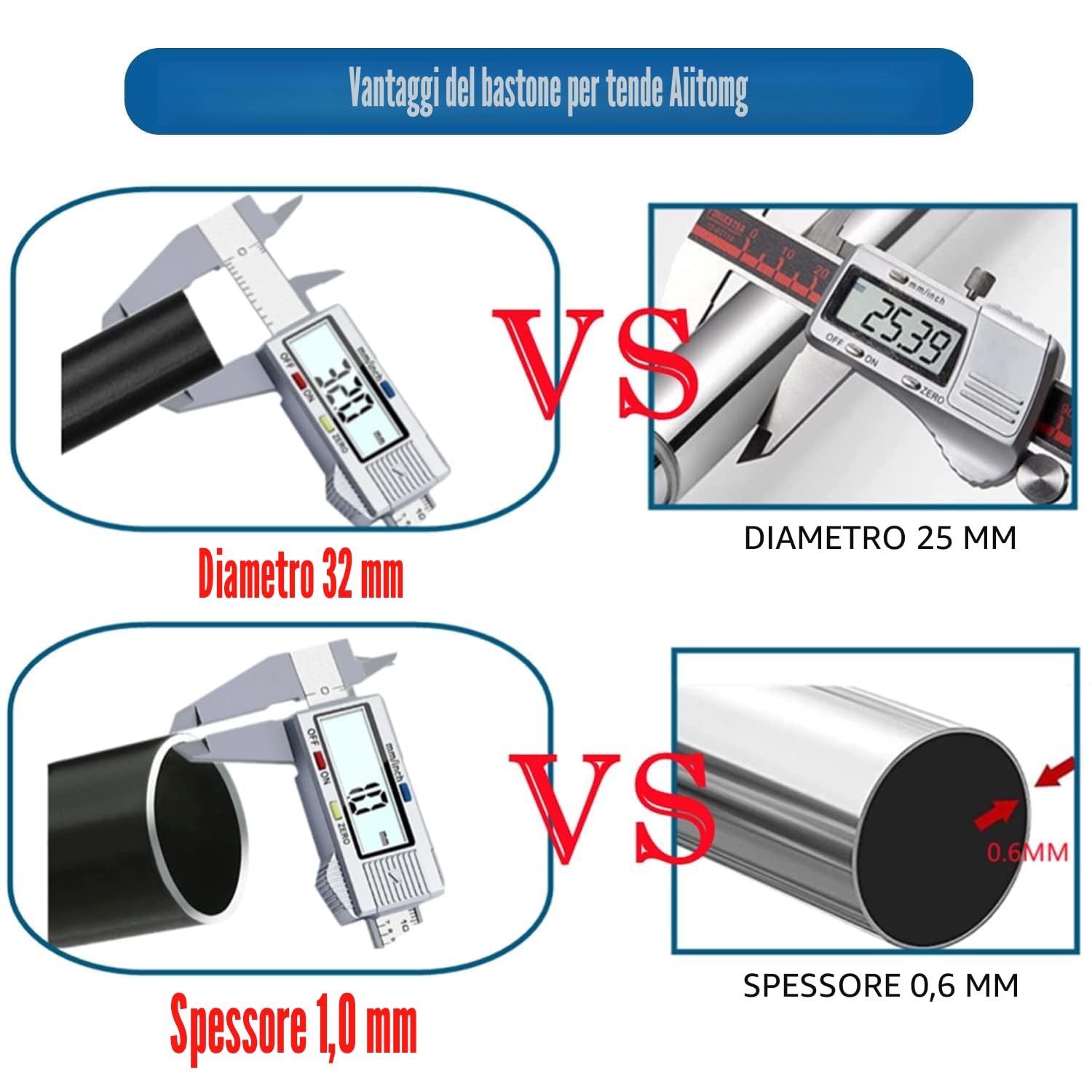 Aiitomg Asta per tende, doccia e vestiti senza fori, lunghezza 400 cm, allungabile per bagno, camera da letto, colore nero (350-405 cm Φ32 mm)