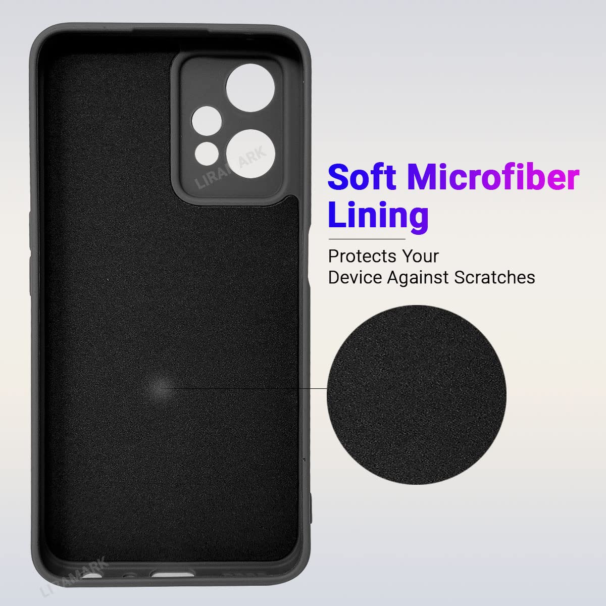 LIRAMARK Silicone Soft Back Cover Case for OnePlus Nord CE 2 Lite 5G / 1+Nord CE 2 Lite 5G (Silicone Black) 21