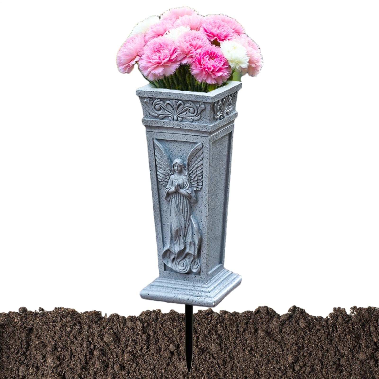Vase de cimetière anti-renversement pour fleurs de qualité supérieure