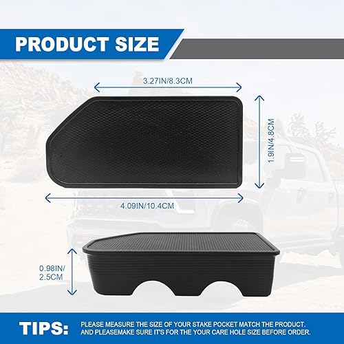 Miniatura 2 de Fundas de bolsillo para estaca para riel de cama, compatibles con GMC CanyonChevy Colorado 2015, 2016, 2017, 2018, 2019, 2020, fundas traseras para