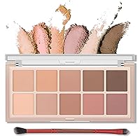 Vista 19 de Erinde Paleta de sombra de ojos de 10 colores – Sombra de ojos mate brillante con purpurina, ultra mezclable, alta pigmentación, aspecto natural