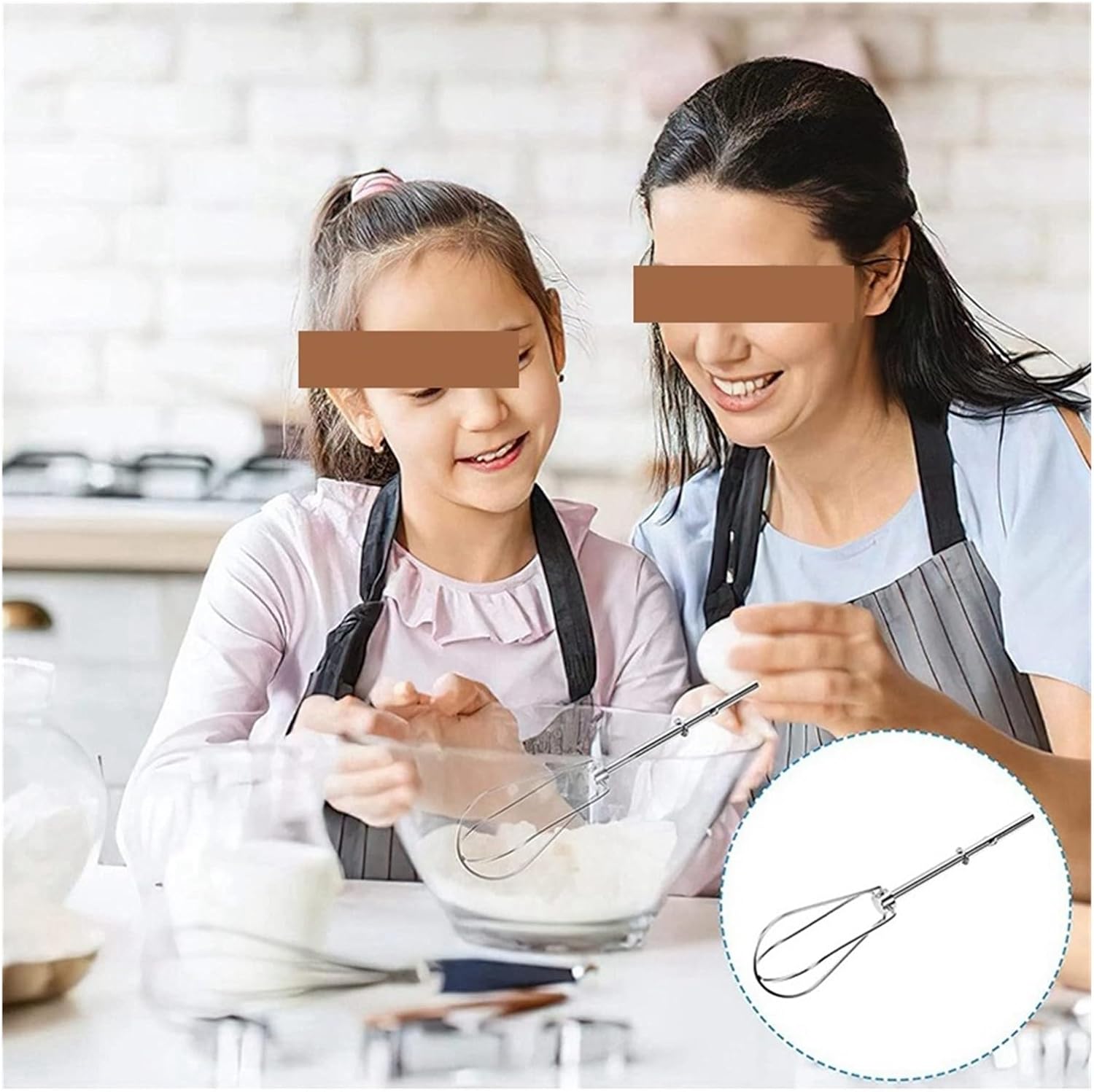 ALturn Compatible for Kitchen Aid Hand Mixer Attachments, Replacement Egg Beaters Compatible for Mixmaster Model Replaces: W10490648 KHM2B