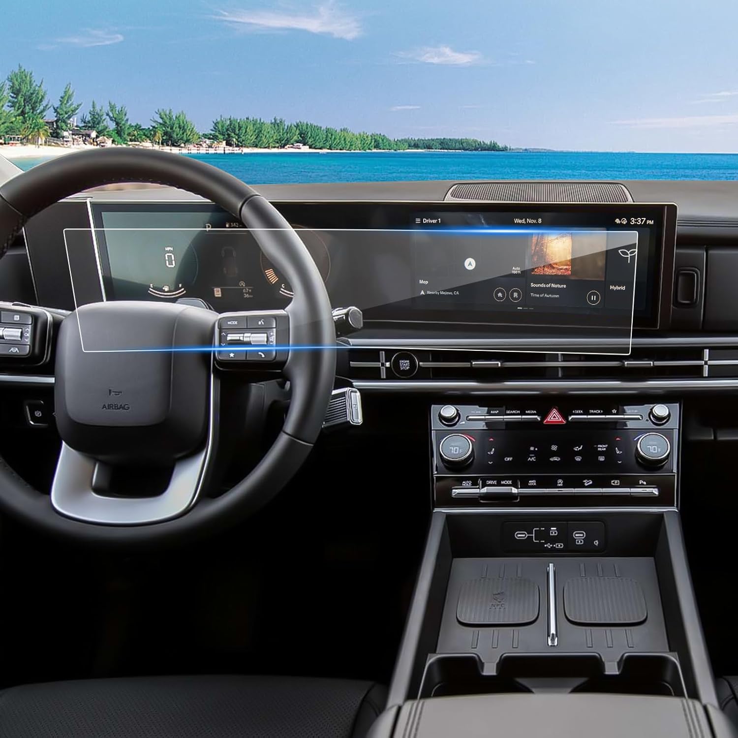 Amazon.com: Coleya (2pcs) 2024 2025 Santa Fe Screen Protector for ...