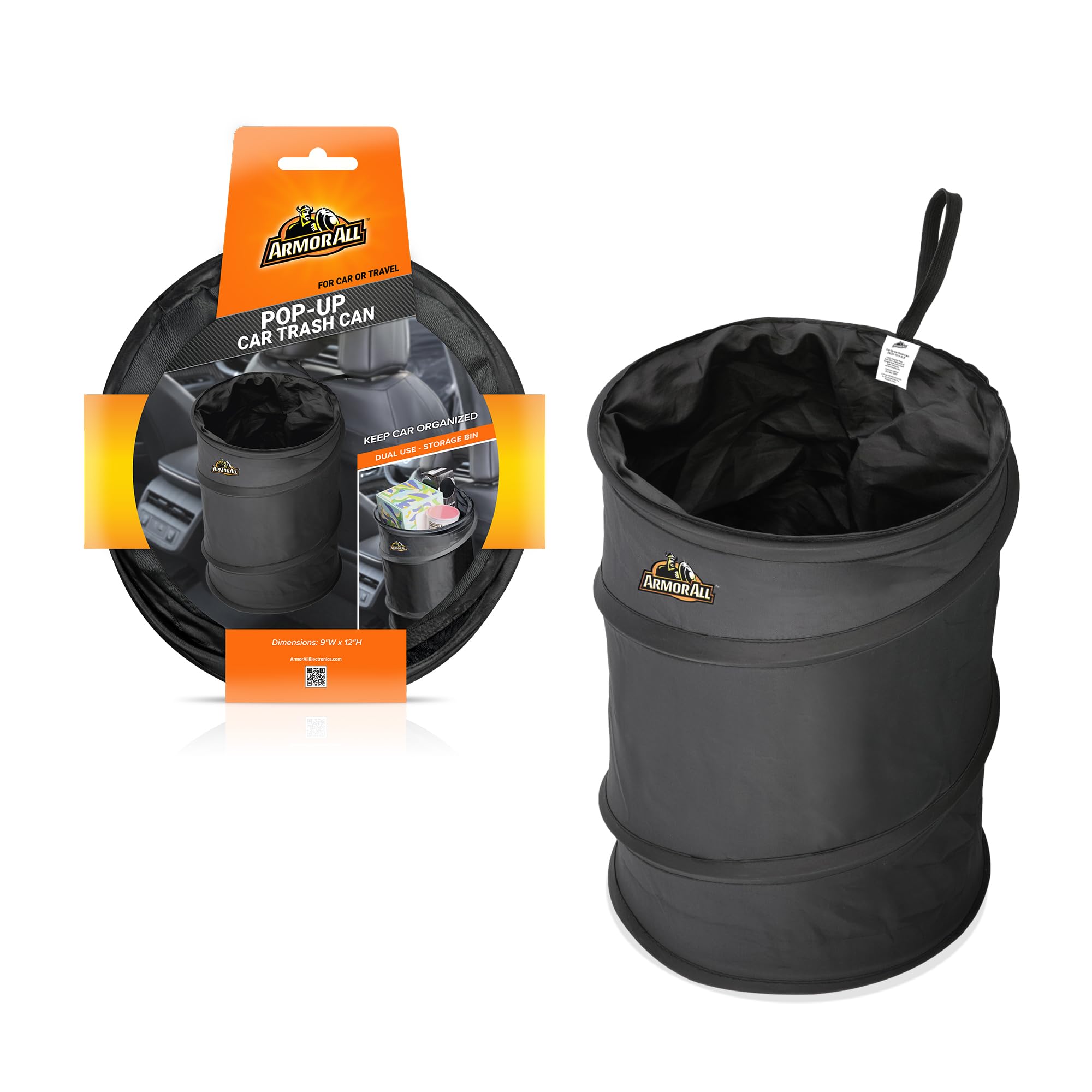 Amazon.com: Armor All Car Trash Can, 3.3 Gallon Pop-Up Garbage Bin