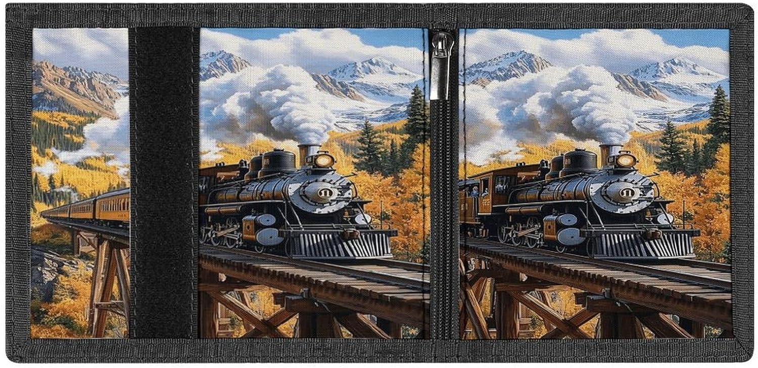 Steam Train Trifold Wallet with Cash Pocket & Card Holder image 4