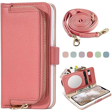 Amazon Co Jp Yizhin Iphone 8 手帳型 ケース Iphone 6 ケース 手帳型 財布型 Iphone 7 保護ケースジッパー小銭入れ Iphone 6s スマホケース 斜めがけ ショルダー 財布 Iphone Se 第3世代 スマホけーす おしゃれ Iphone Se 第2世代 携帯ケース がた シンプル Iphone