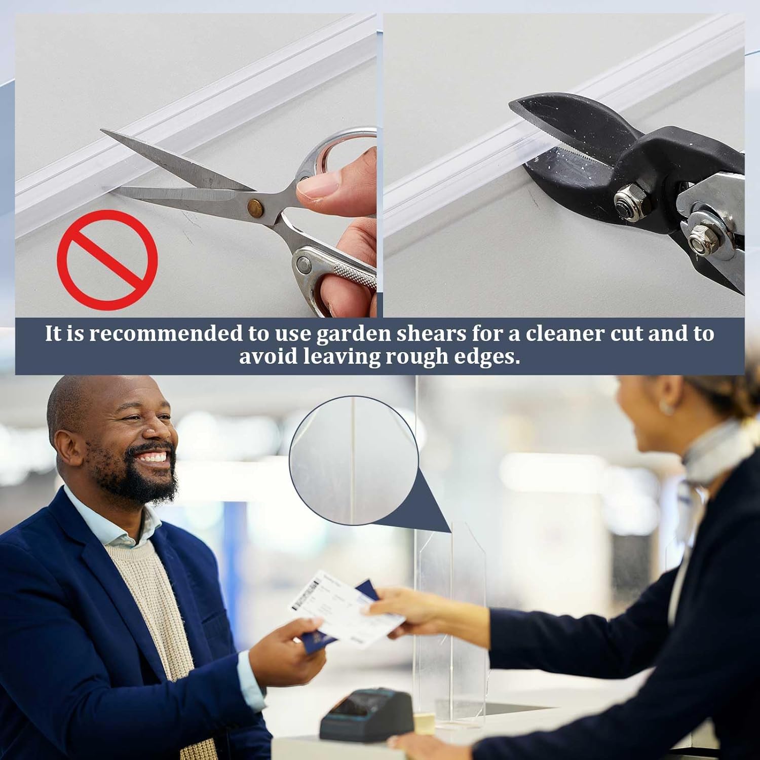 8 Pack Polycarbonate Greenhouse Panels Connectors, 36" Plastic H Channel Fits 1/8" Thick, Flat Plexiglass, Wall Polycarbonate Panels Connectors to Join Acrylic or Glass Sheets