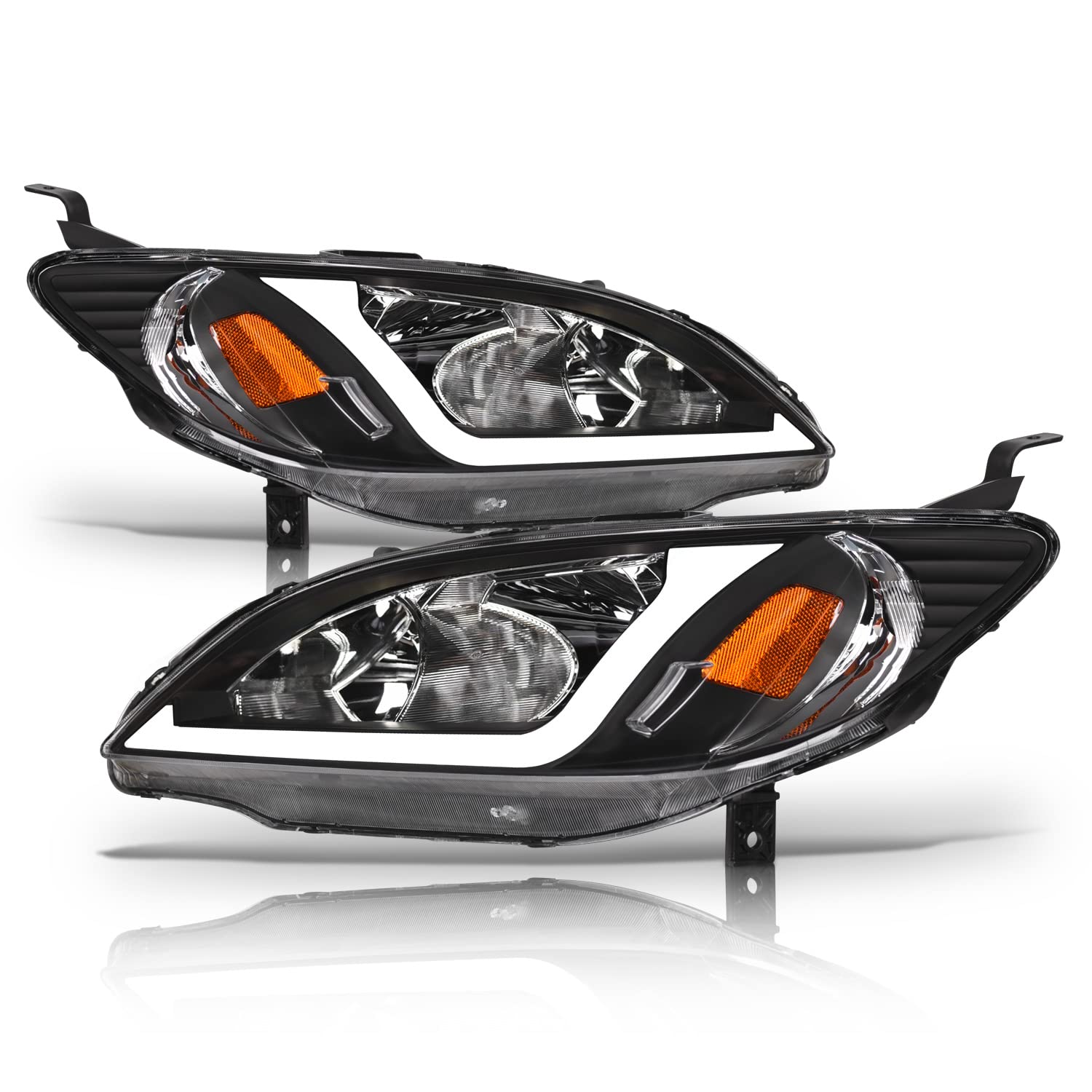 Amazon.com: Alpha Owls 8711958 Crystal Headlights With White LED