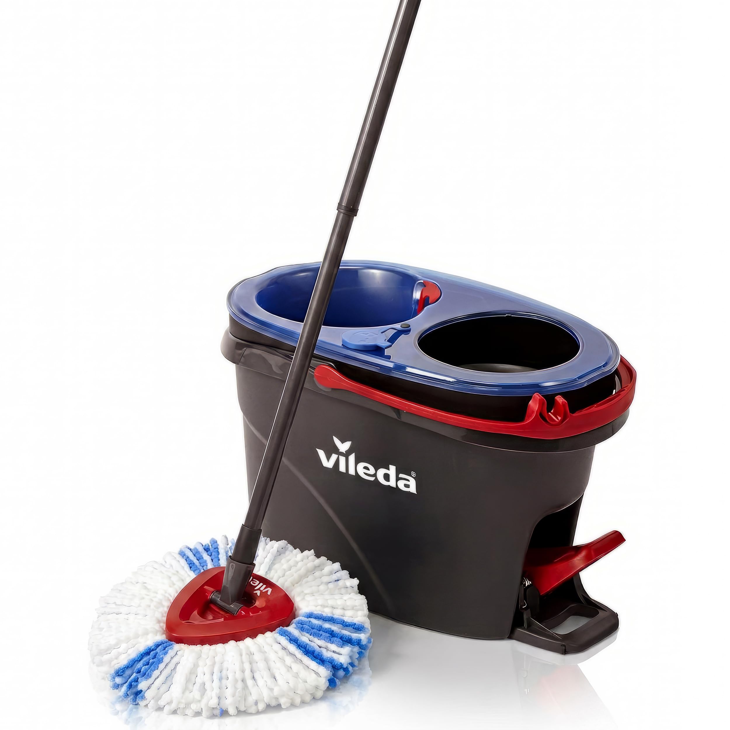 Vileda H2PrO Vileda H2PrO Rotating Mop System | Dual Compartment Water Separation | Effortless Wringing | Microfiber Cleaning | Hand-Free | Ergonomic Design