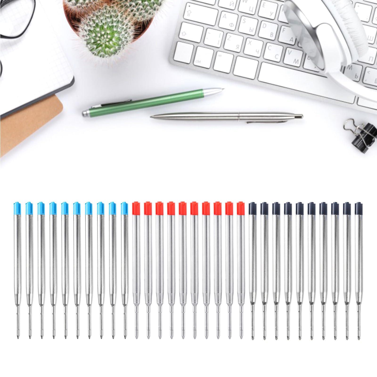 10Pcs Metal Ballpoint Pen Refills Replaceable Black Refills 1mm Point Pen Refills Ball Points Pen Refills Refillable - Image 2