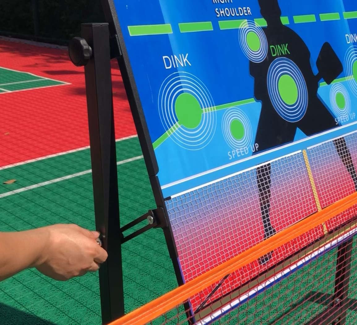 Pickleball Practice Rebounder Dink Board with Stand and Adjustable Angle for Solo Training,Pickleball Training Aids and Dink Master Wall Net