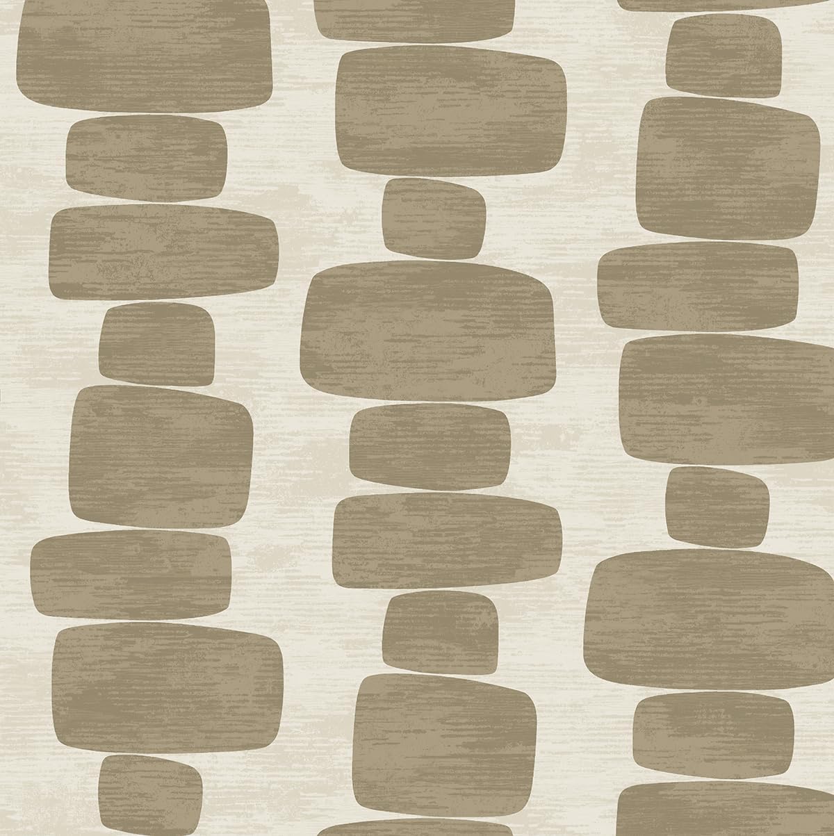 NextWall Stacy Garcia Stripe Block Geometric Peel and Stick Wallpaper (Beige)