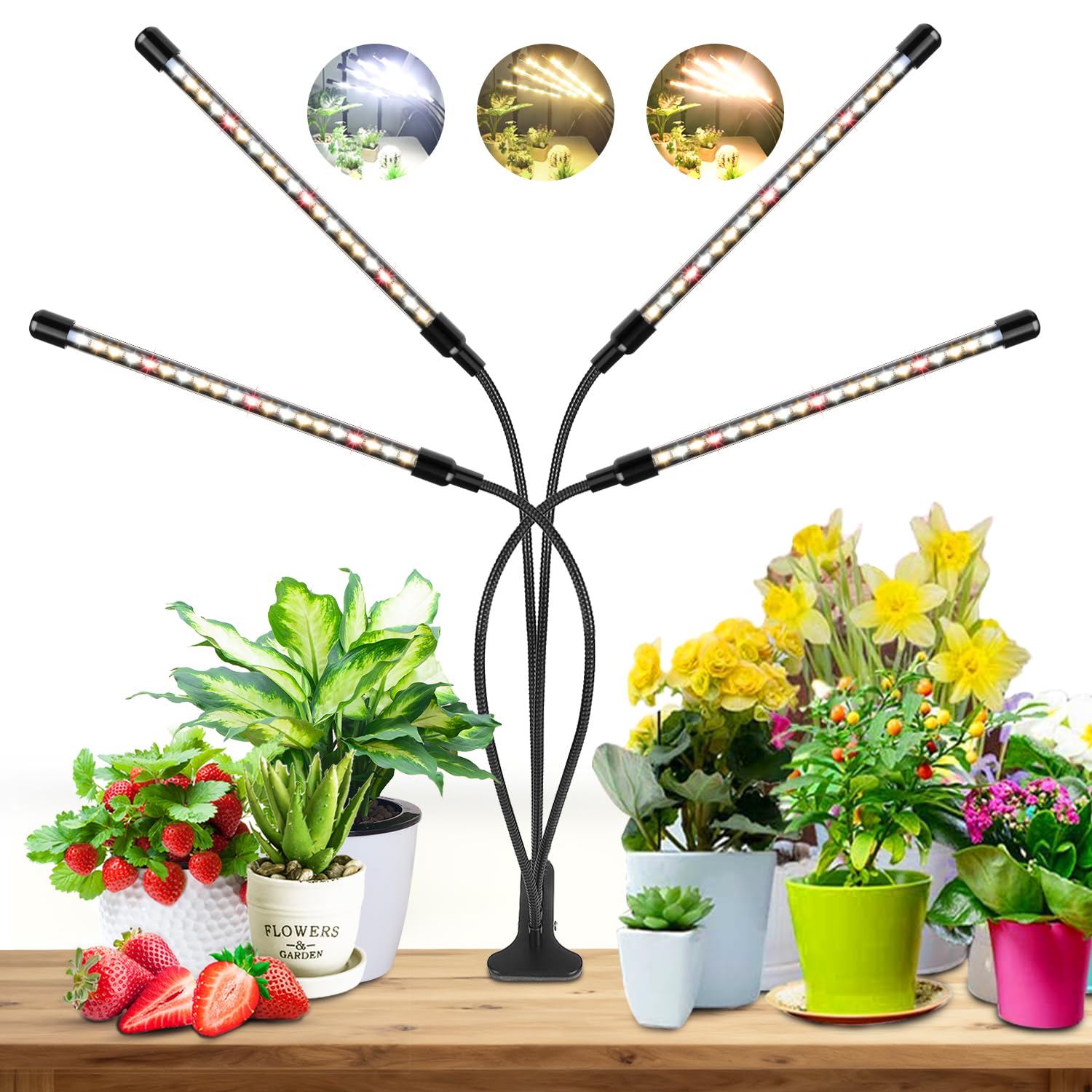 Wolezek Pflanzenlampe LED, Pflanzenlicht, 80 LEDs Pflanzenleuchte