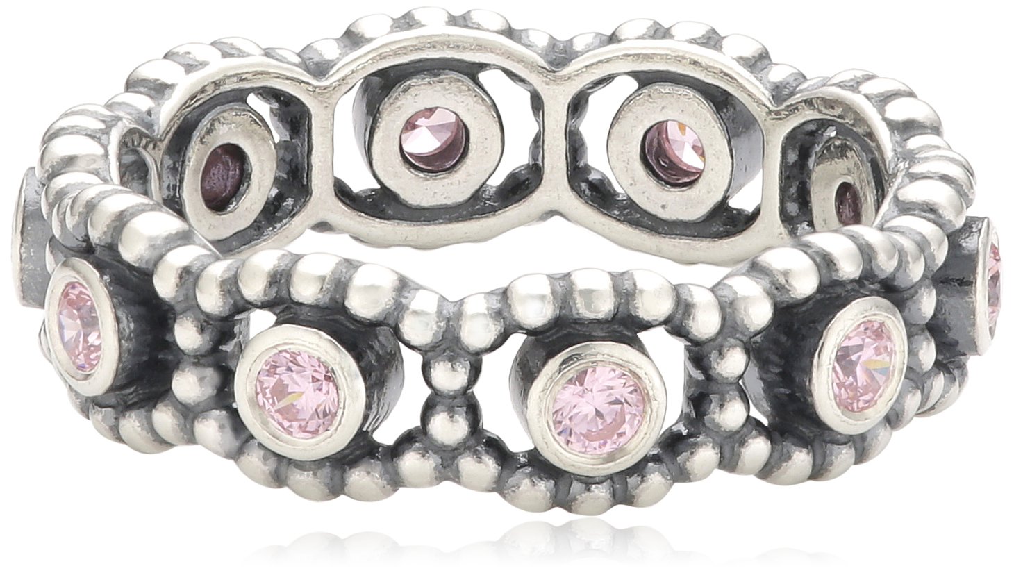 Pandora Damen-Ring 925 Sterling Silber Zirkonia rosa 190881PCZ