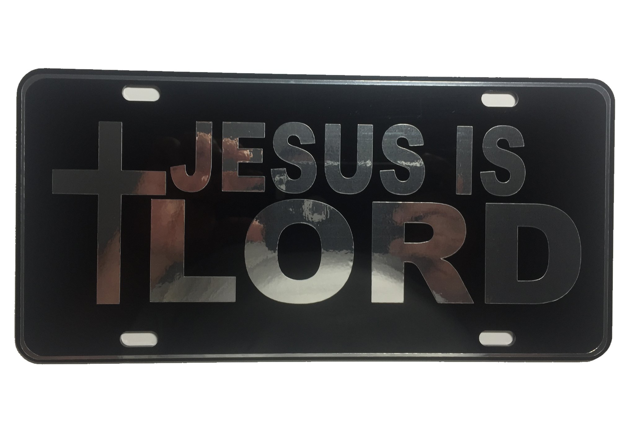 CustoMonsterDesigns Jesus is Lord Christian, Religious Heavy Duty Aluminum License Plate
