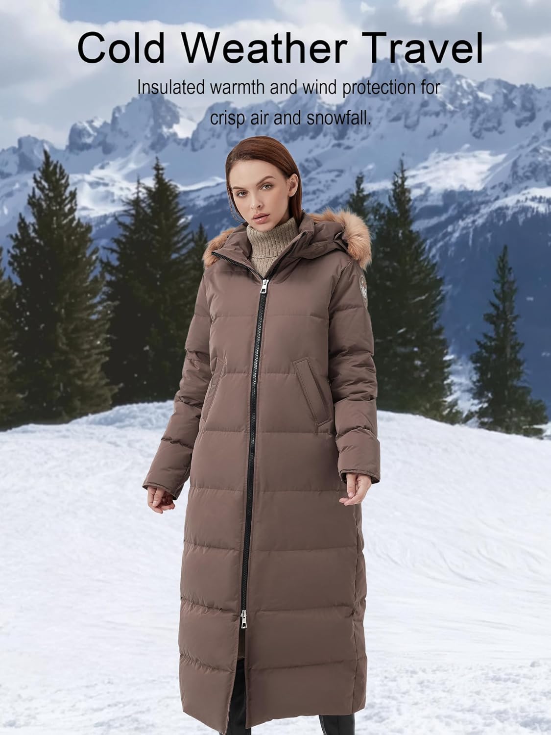 Fitouch Women's Waukee Long Down Coat Parka Jacket | 750+ Fill Power | Full-Length - Image 12