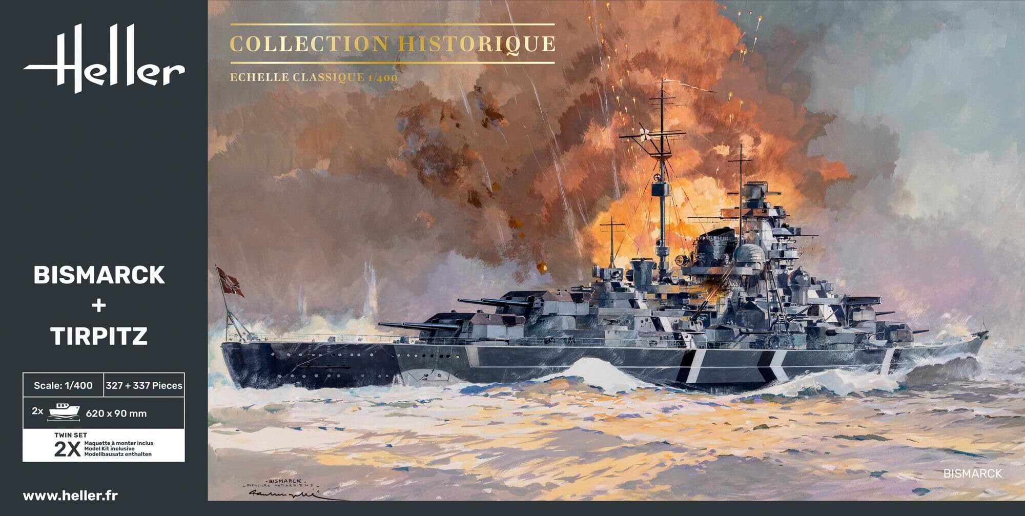 Heller 85078 Bismarck + Tirpitz TWINSET 1/400