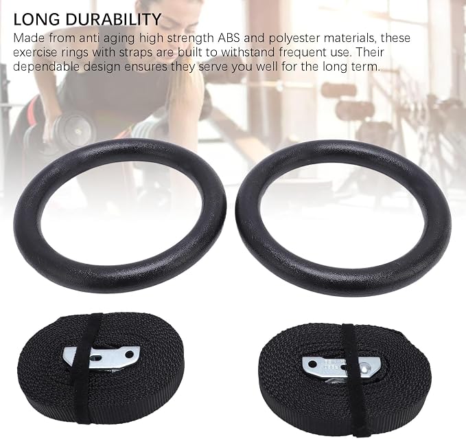 Anillas para gimnasia capacidad 300kg con correas miniatura 4