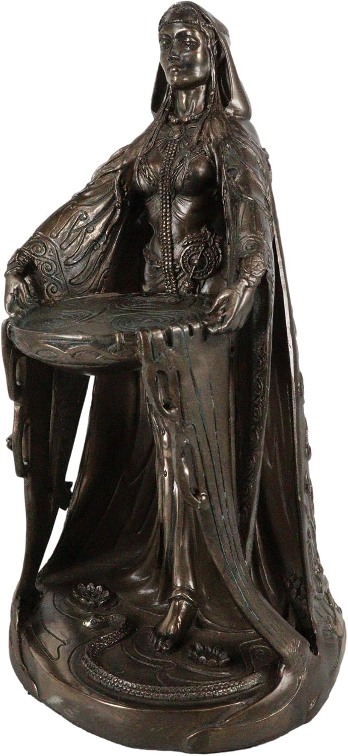 Ebros Gift Celtic Irish Triple Goddess Mother of All Gods Danu Figurine Anu Dana Don Cosmic Divine Feminine Source Wisdom Wealth Energy Cycle of Life and Death Wicca Wiccan Home Decor Statue