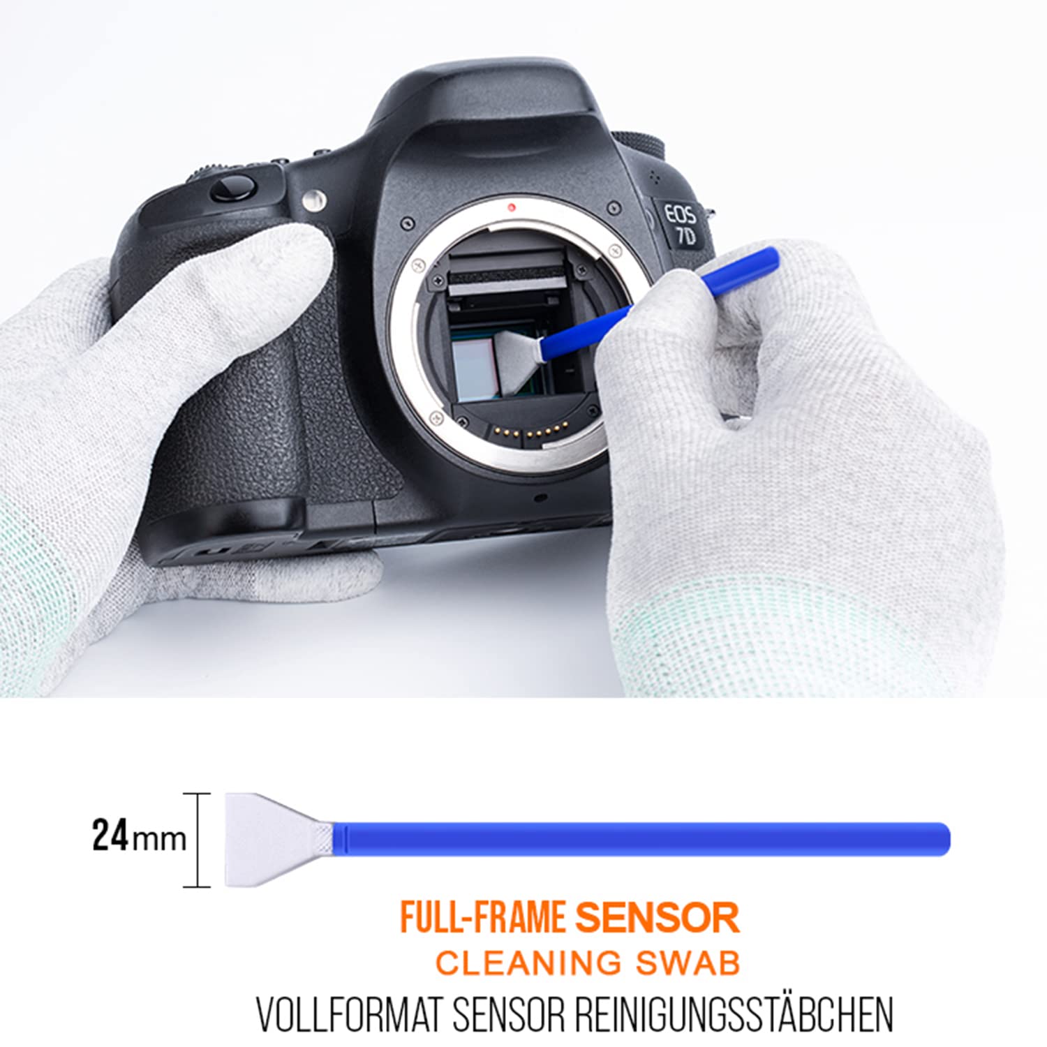 SANHOOII 20 stuks DSLR of SLR digitale camera-reinigingsset, reinigingspad voor full-frame sensor (reinigingsvloeistof niet inbegrepen SANHOOII 20 stuks DSLR of SLR digitale camera-reinigingsset, reinigingspad voor full-frame sensor (reinigingsvloeistof niet inbegrepen