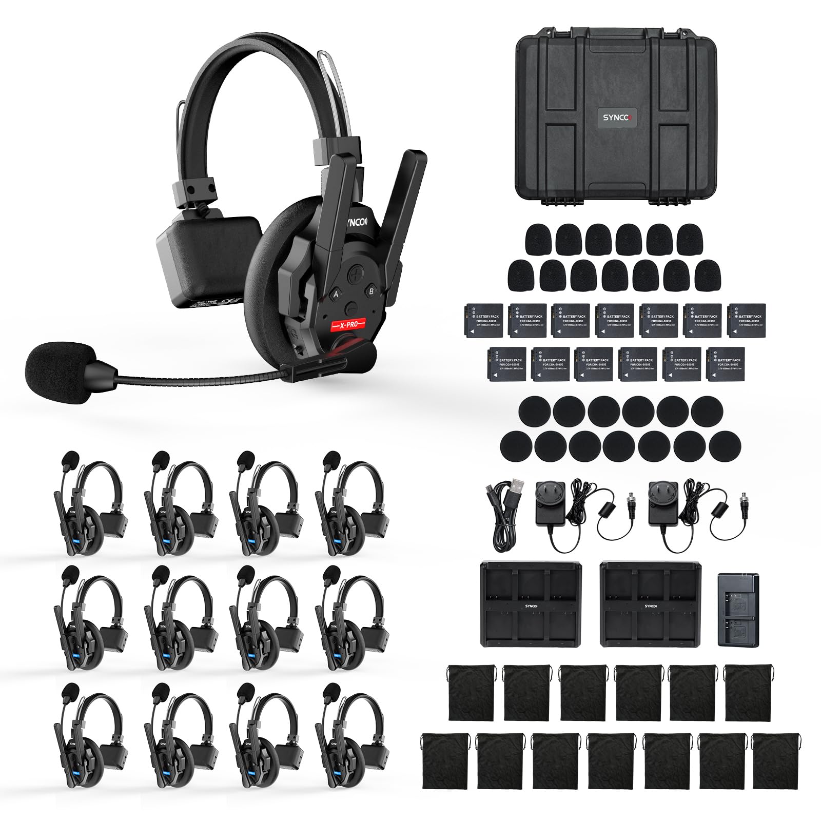 wireless communication headset synco xtalk xpro13 full duplex 24h battery