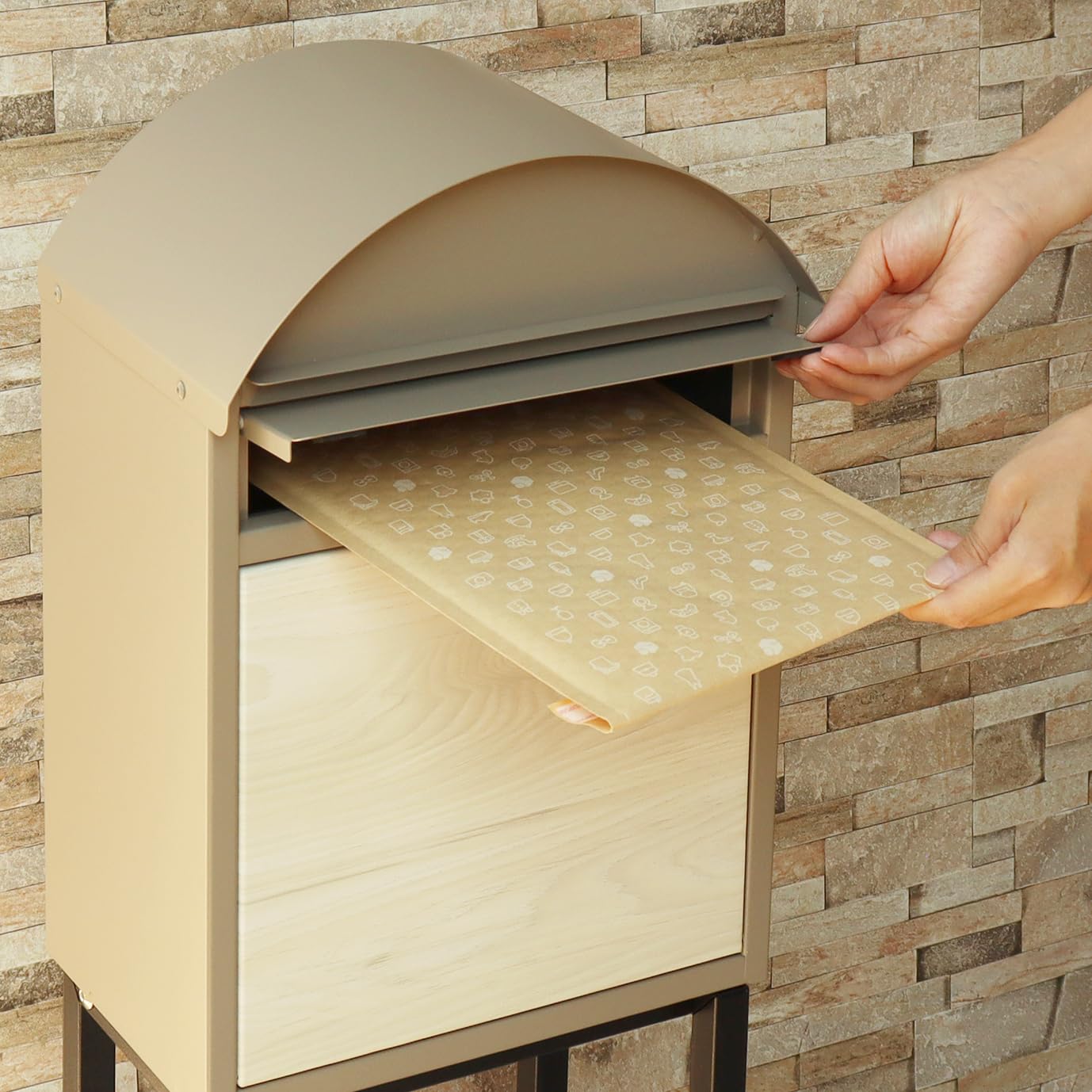 Amazon.co.jp: MOJYU スタンドポスト Simon ミルクティーベージュ