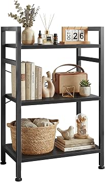 3 Tier Bookshelf, Free Standing Bookcase with Open Storage Shelves