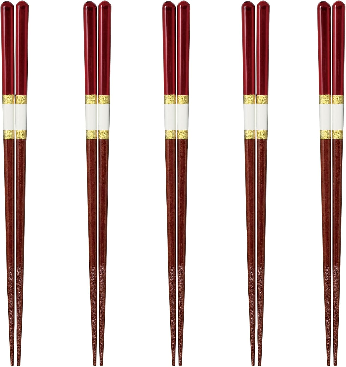 J-kitchens PID585841 Japanese Chopsticks, Set of 5 Pairs, Material: Wood, Chopsticks, Dishwasher Safe, Made in Japan